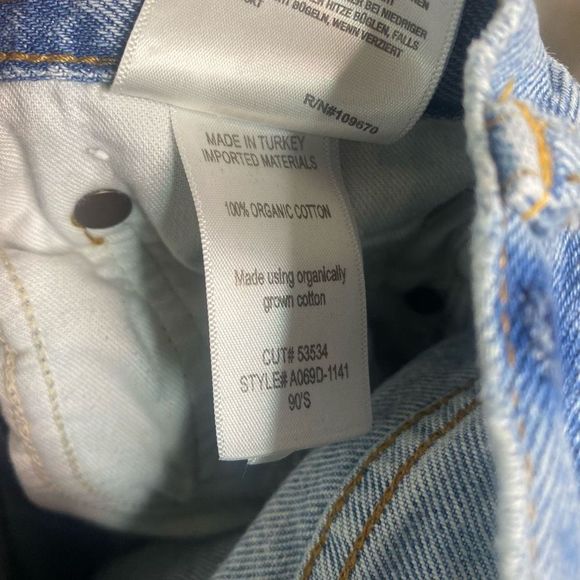 AGOLDE 90’s Loose Fit Denim Jeans Blue Mid Rise Size 24 - Picture 8 of 8